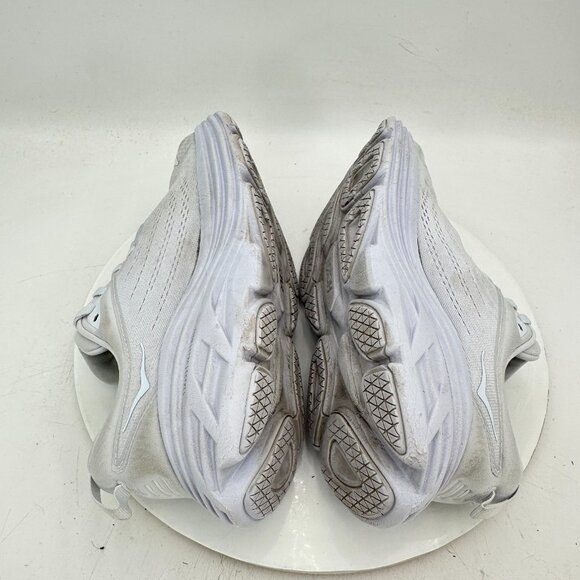 Hoka One One Bondi 8 Women Size 8.5D 1127952 WWH White Running Shoes - Picture 6 of 11